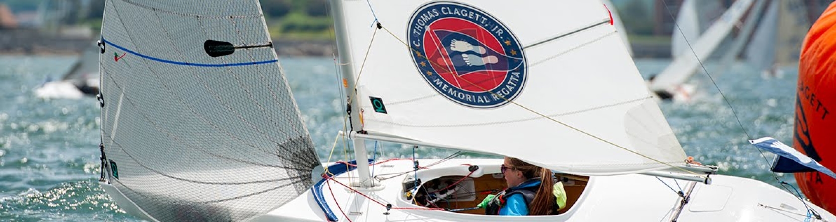 Delani Hulme-Lawrence sailing her Clagett granted 2.4mR